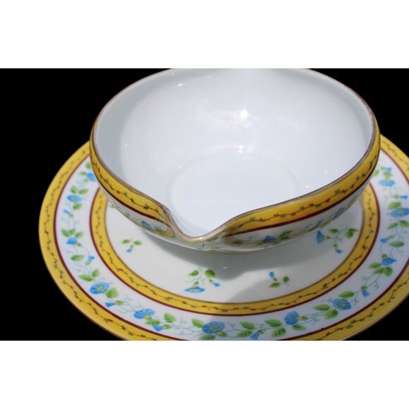 Limoges China Ceralene Raynaud Co. Morning Glory Spray Gravy Bowl- RARE - Picture 6 of 6